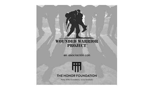El logotipo de Wounded Warrior Project en asociación con el logotipo de The Honor Foundation.