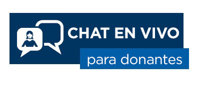 Chat en vivo para donaciones.